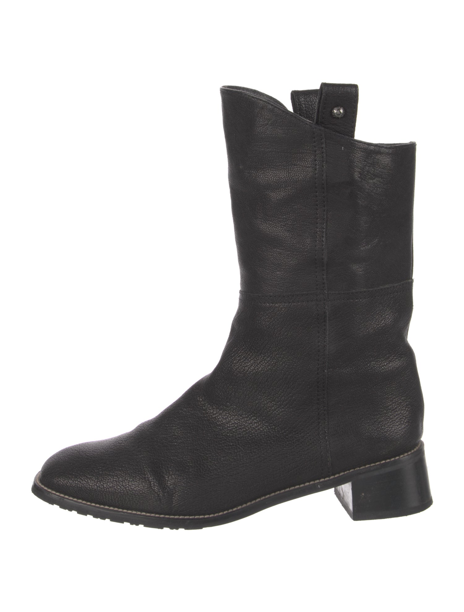 Stuart Weitzman Leather Moto Boots