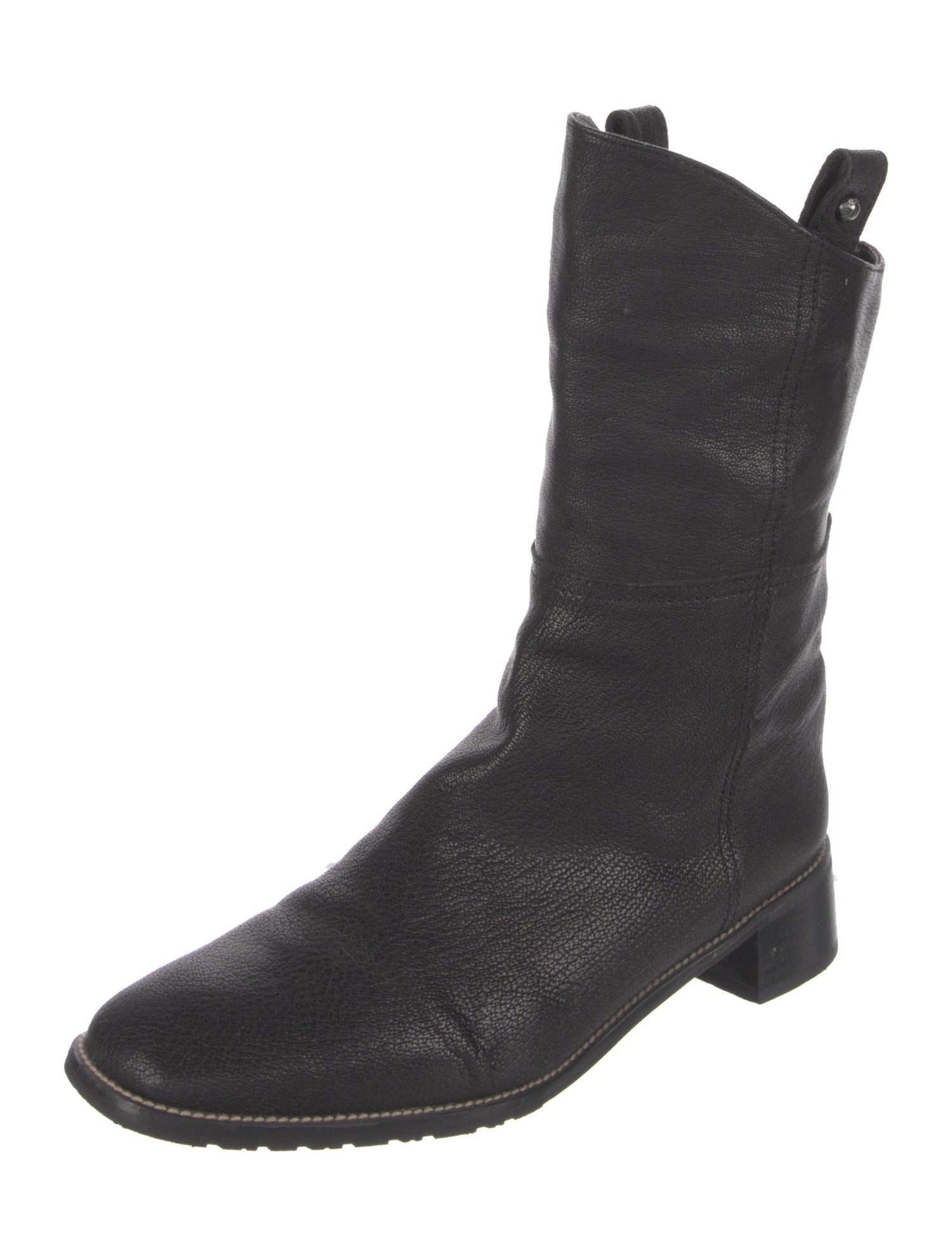 Stuart Weitzman Leather Moto Boots