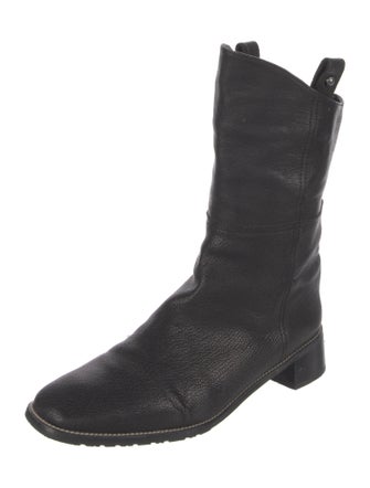 Stuart Weitzman Leather Moto Boots