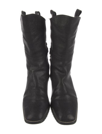 Stuart Weitzman Leather Moto Boots