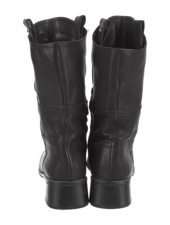 Stuart Weitzman Leather Moto Boots