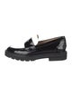 Stuart Weitzman Patent Leather Tassel Accents Loafers