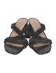 Stuart Weitzman Leather Braided Accents Slides