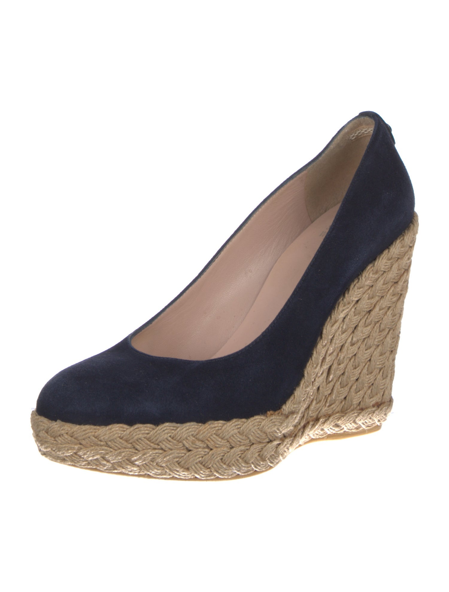 Stuart Weitzman Suede Braided Accents Pumps