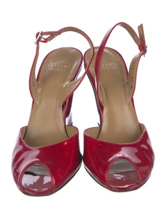 Stuart Weitzman Patent Leather Slingback Sandals