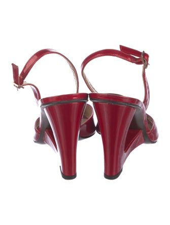 Stuart Weitzman Patent Leather Slingback Sandals