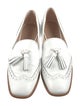 Stuart Weitzman Leather Tassel Accents Loafers