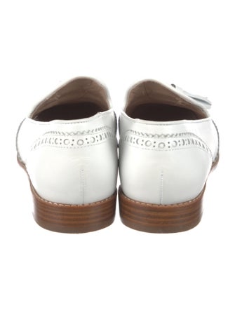 Stuart Weitzman Leather Tassel Accents Loafers