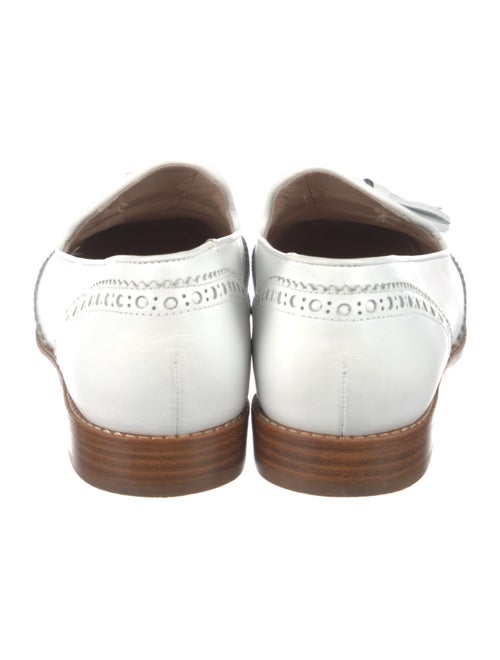 Stuart Weitzman Leather Tassel Accents Loafers