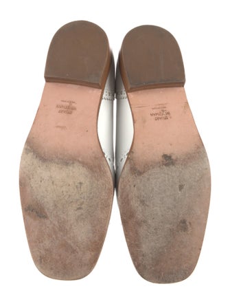 Stuart Weitzman Leather Tassel Accents Loafers