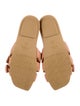 Stuart Weitzman Leather Bow Accents Slides