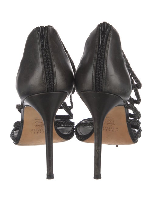 Stuart Weitzman Leather Braided Accents Gladiator Sandals