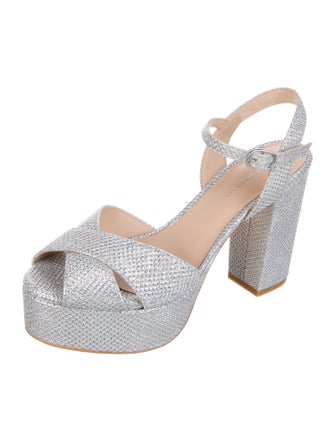 Stuart Weitzman Glitter Slingback Sandals