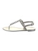 Stuart Weitzman Rubber Beaded Accents T-Strap Sandals