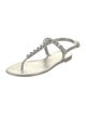 Stuart Weitzman Rubber Beaded Accents T-Strap Sandals