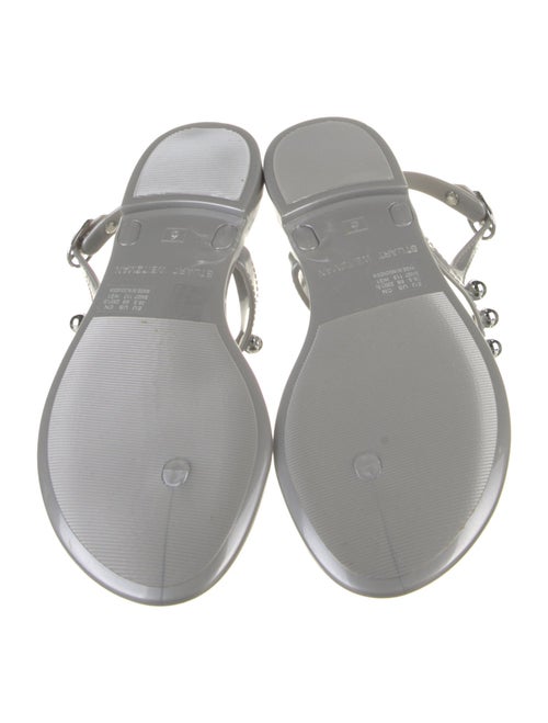 Stuart Weitzman Rubber Beaded Accents T-Strap Sandals