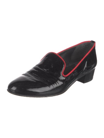 Stuart Weitzman Patent Leather Printed Loafers