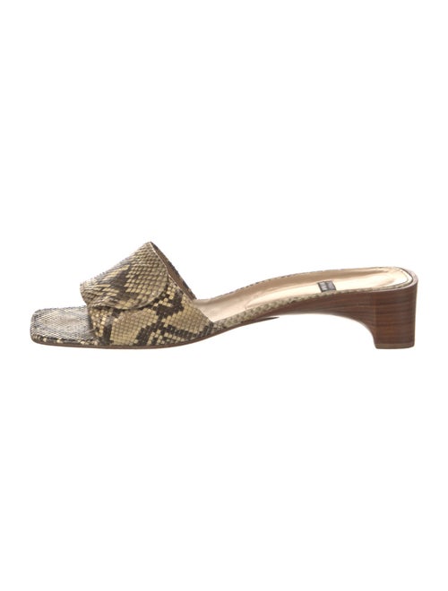 Stuart Weitzman Snakeskin Animal Print Slides