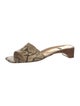 Stuart Weitzman Snakeskin Animal Print Slides