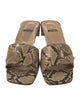 Stuart Weitzman Snakeskin Animal Print Slides