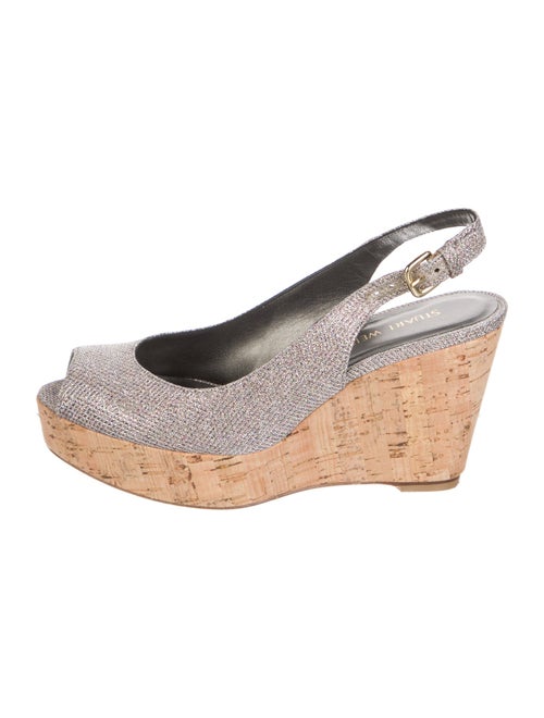 Stuart Weitzman Glitter Slingback Pumps