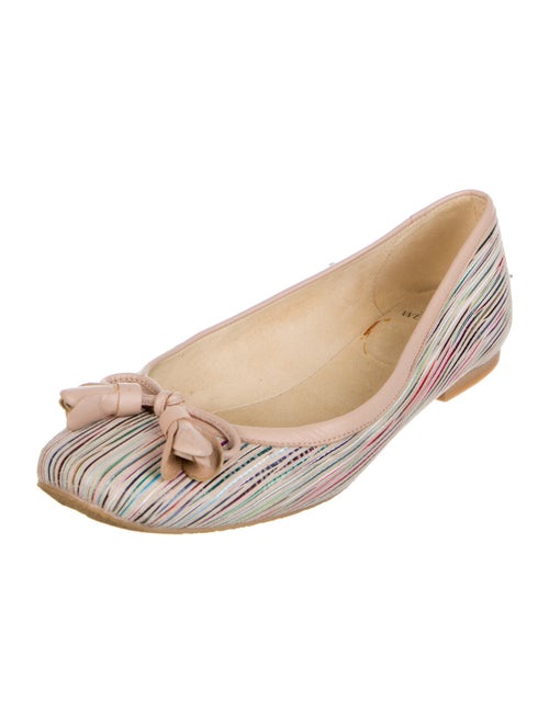 Stuart Weitzman Printed Tassel Accents Ballet Flats