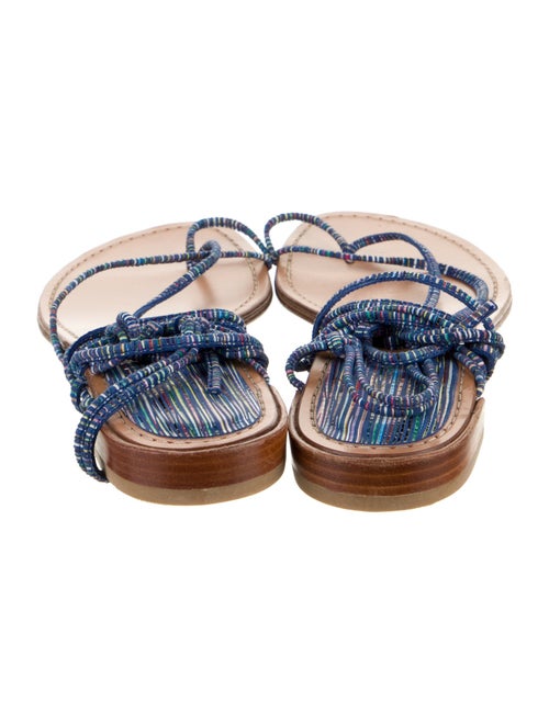 Stuart Weitzman Leather Printed Gladiator Sandals