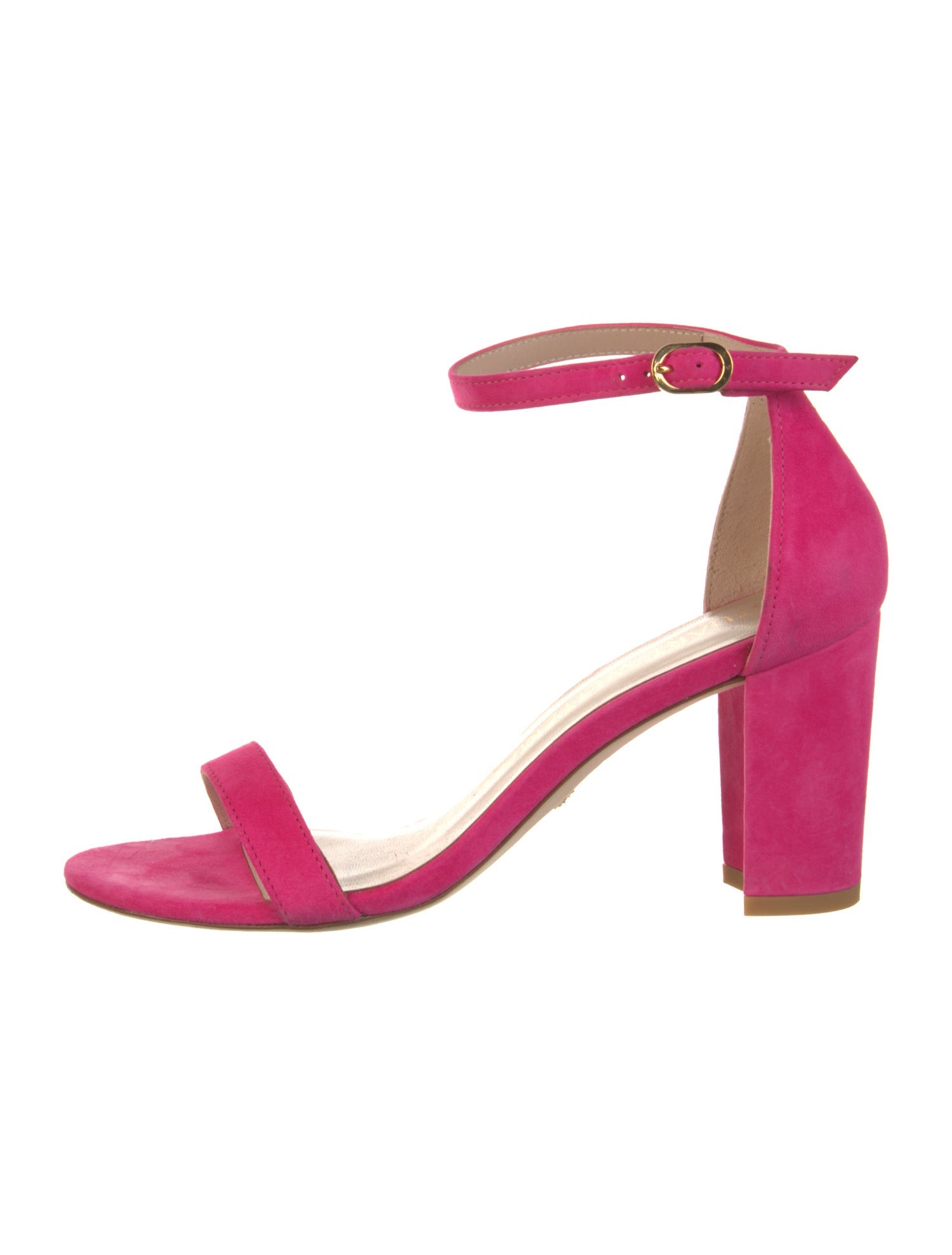 Stuart Weitzman Suede Keyhole Accent Sandals