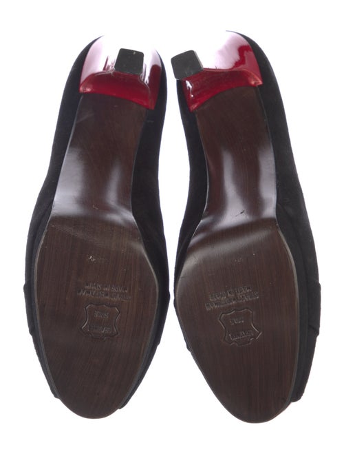 Stuart Weitzman Suede Bow Accents Pumps