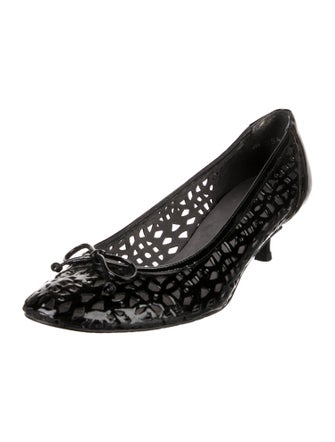Stuart Weitzman Patent Leather Printed Pumps