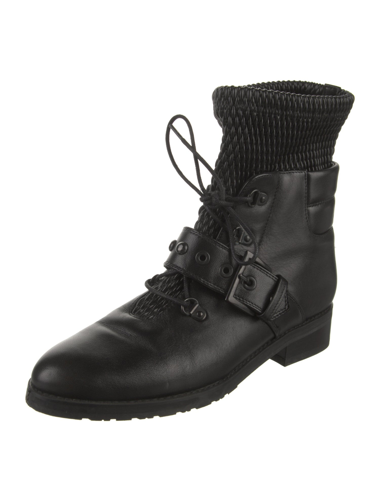 Stuart Weitzman Leather Combat Boots
