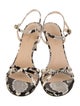 Stuart Weitzman Leather Animal Print Sandals