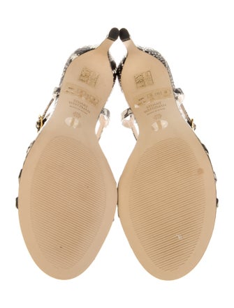 Stuart Weitzman Leather Animal Print Sandals