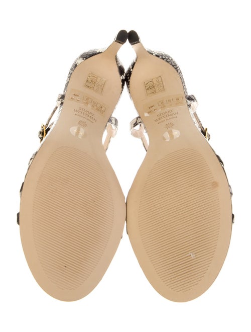 Stuart Weitzman Leather Animal Print Sandals