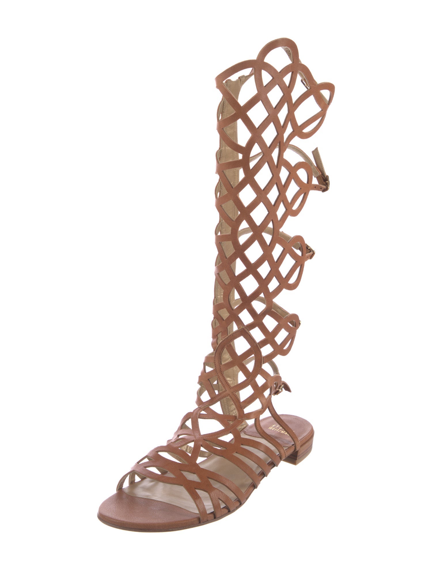 Stuart Weitzman Leather Gladiator Sandals