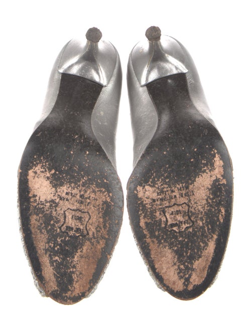 Stuart Weitzman Leather Crystal Embellishments Pumps