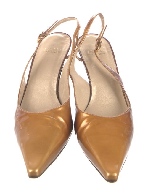 Stuart Weitzman Patent Leather Slingback Pumps