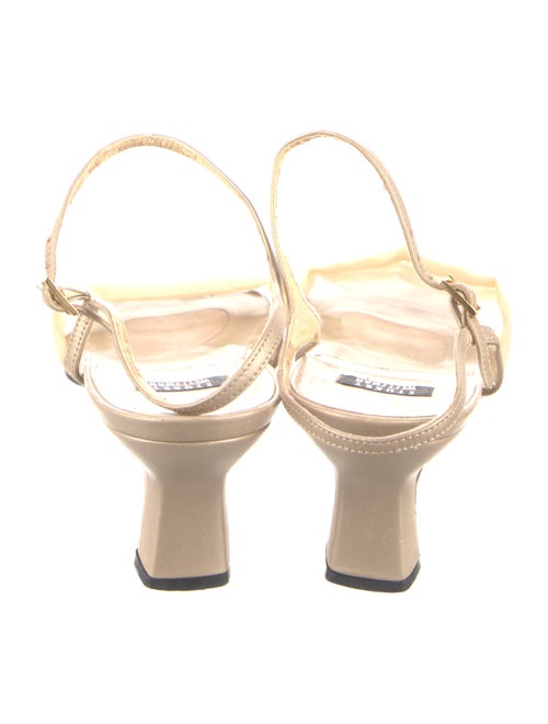 Stuart Weitzman Leather Mesh Accents Sandals