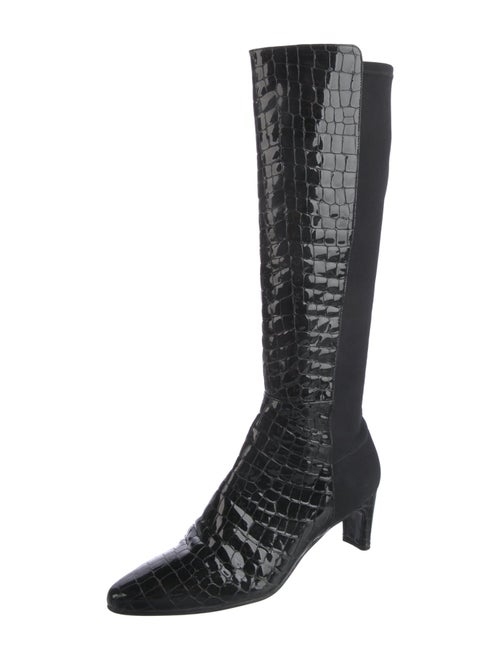 Stuart Weitzman Embossed Leather Boots