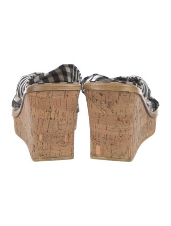 Stuart Weitzman Plaid Print Slides