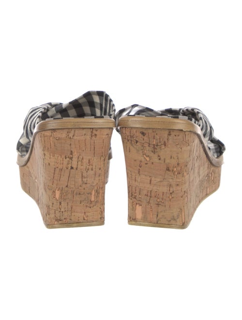 Stuart Weitzman Plaid Print Slides