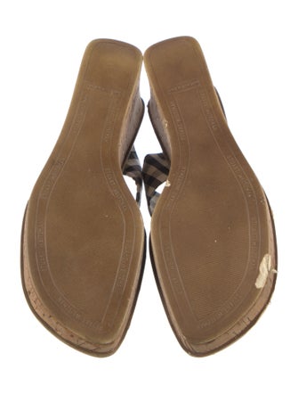 Stuart Weitzman Plaid Print Slides