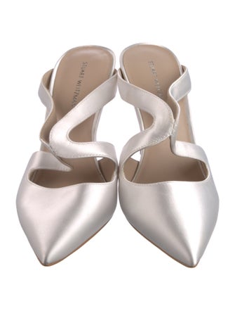 Stuart Weitzman Satin Mules