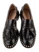 Stuart Weitzman Leather Tassel Accents Loafers