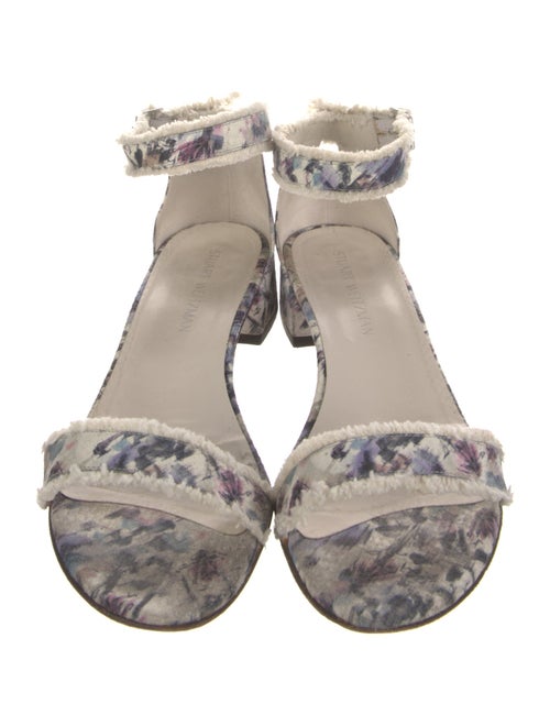 Stuart Weitzman Floral Print Sandals