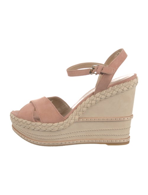 Stuart Weitzman Suede Braided Accents Espadrilles