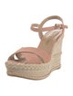 Stuart Weitzman Suede Braided Accents Espadrilles
