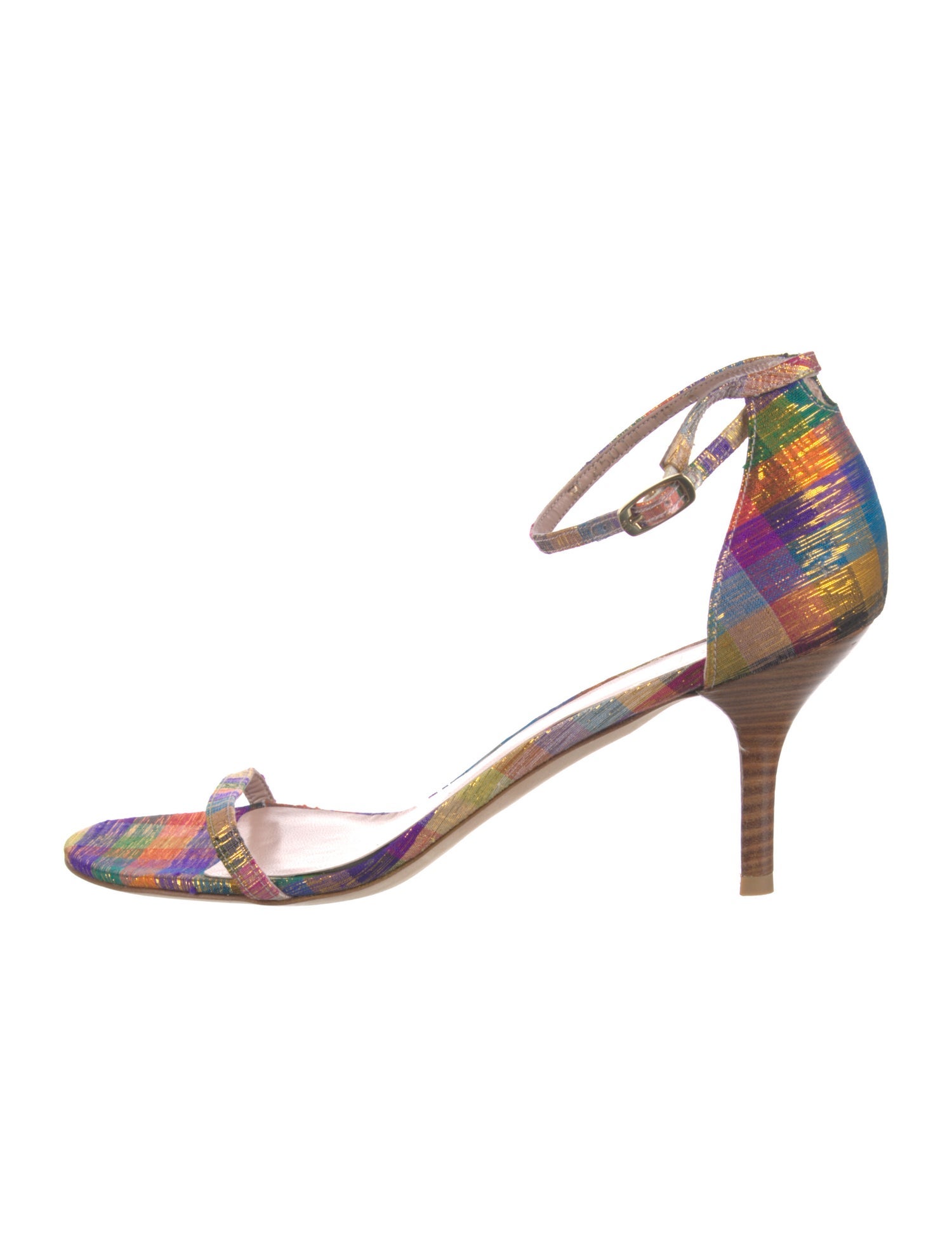 Stuart Weitzman Animal Print Glitter Accents Sandals