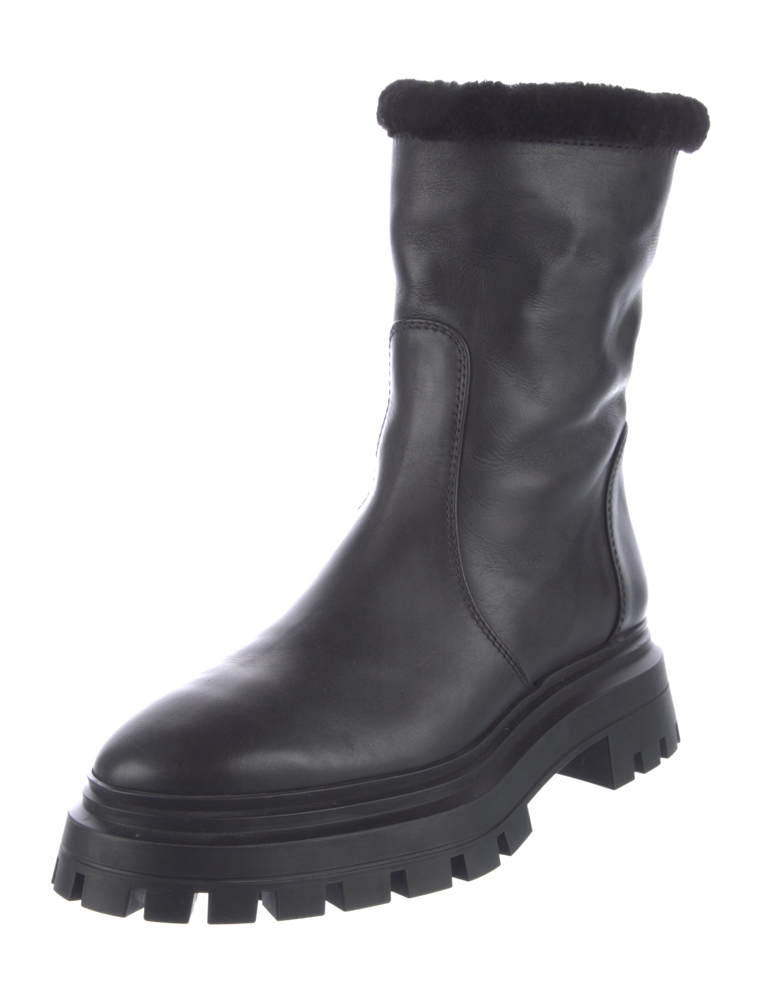 Stuart Weitzman Leather Rain Boots