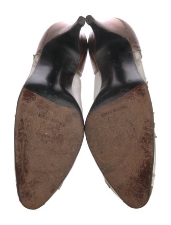 Stuart Weitzman Leather Floral Print D'Orsay Pumps